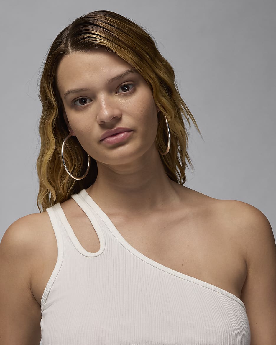 Jordan Women s Asymmetrical Ribbed Tank Top